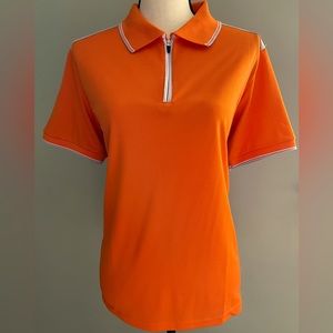 Orange, Silver and White Polo Shirt